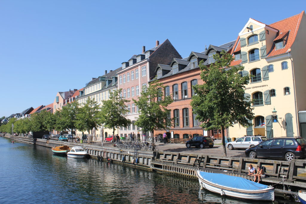 Blue boat on canal