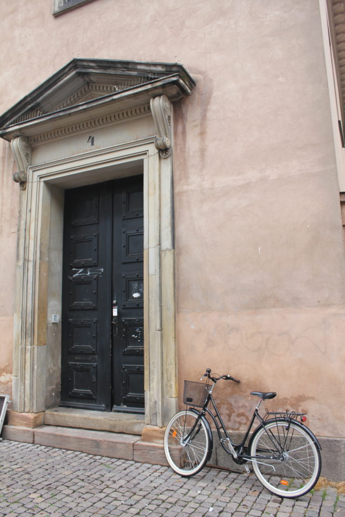 Door with bike